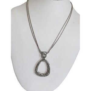 BRIGHTON  Silver  Floral Teardrop‎ "In Bloom" 16-19" Necklace